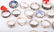 MIXED STERLING SILVER FASHION RINGS - 2