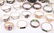MIXED STERLING SILVER FASHION RINGS - 4