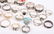 MIXED STERLING SILVER FASHION RINGS - 6