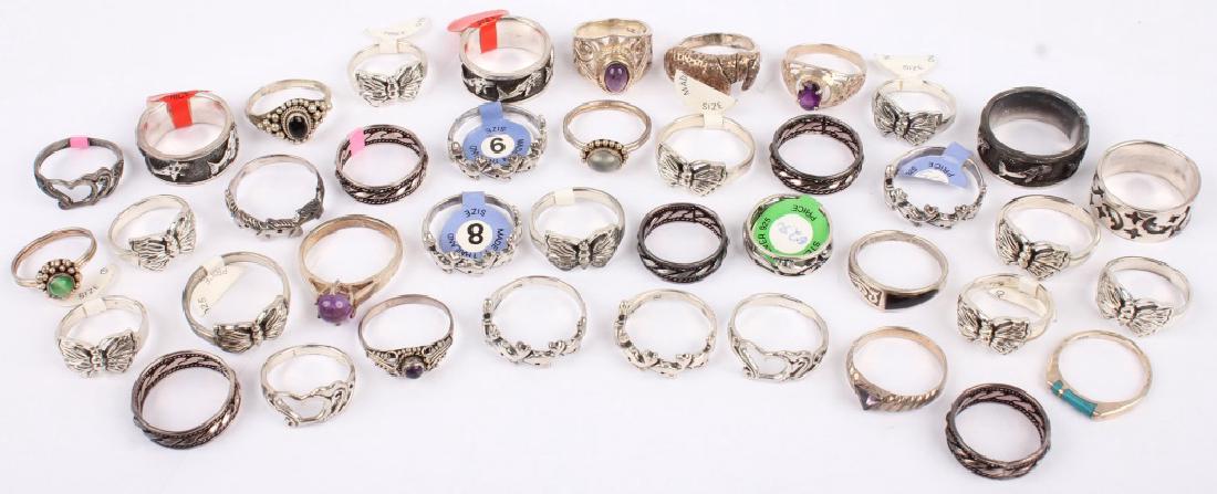MIXED STERLING SILVER FASHION RINGS (1 of 7)