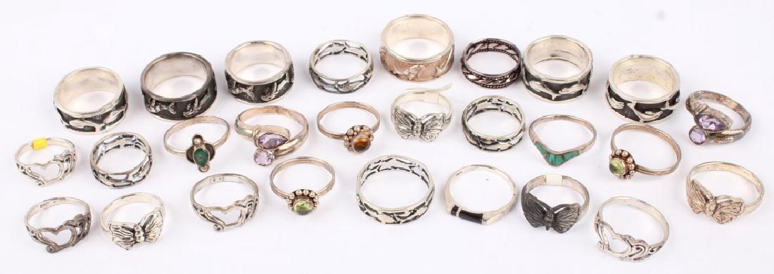 MIXED STERLING SILVER FASHION RINGS (1 of 4)