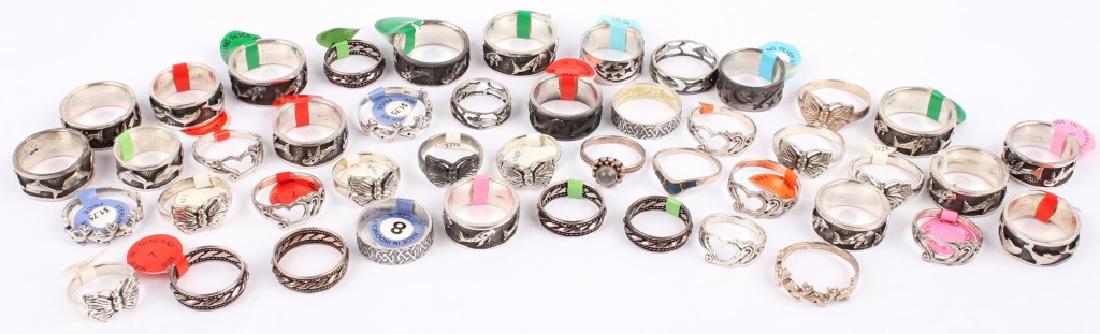 MIXED STERLING SILVER FASHION RINGS (1 of 7)