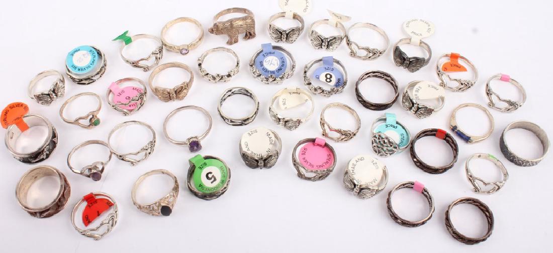 MIXED STERLING SILVER FASHION RINGS (1 of 7)