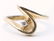LADIES 10K YELLOW GOLD ROUND DIAMOND RING - 2