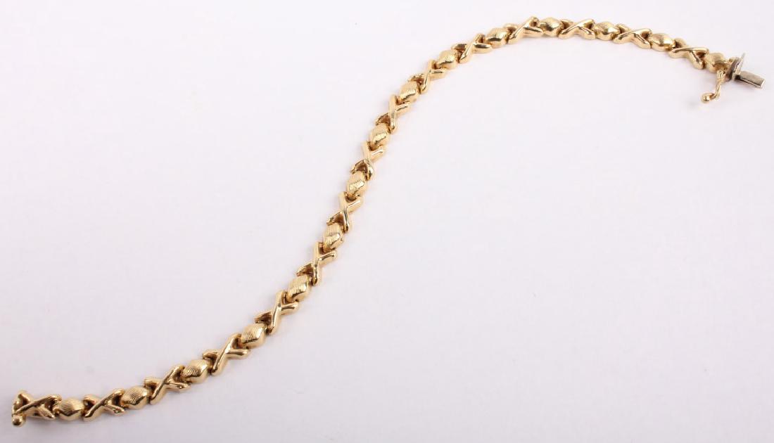 14K YELLOW GOLD XO CHAIN BRACELET (1 of 4)
