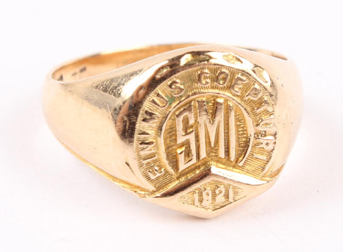 14K YELLOW GOLD 1921 SMI CLASS RING (1 of 4)