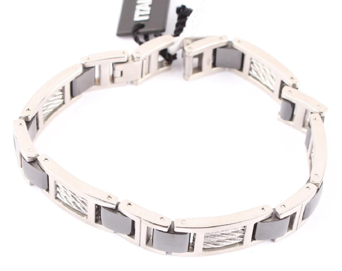 MENS ITALGEM STEEL ITALIAN LINK BRACELET (1 of 3)