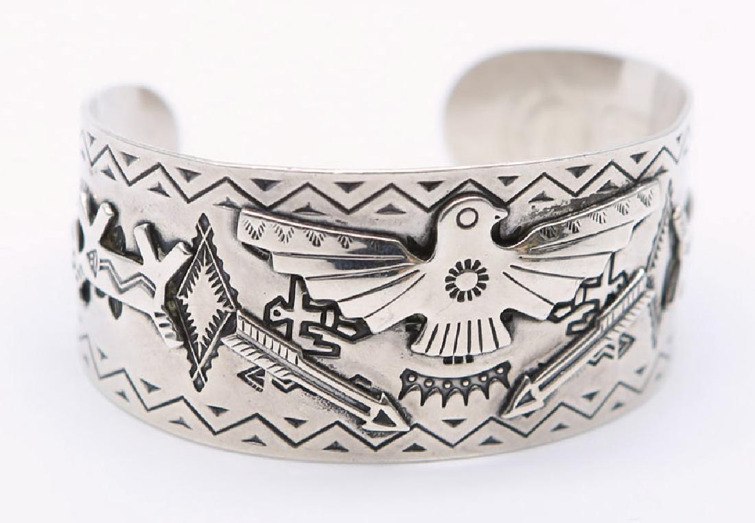 STERLING SILVER THUNDERBIRD CUFF BRACELET (1 of 3)
