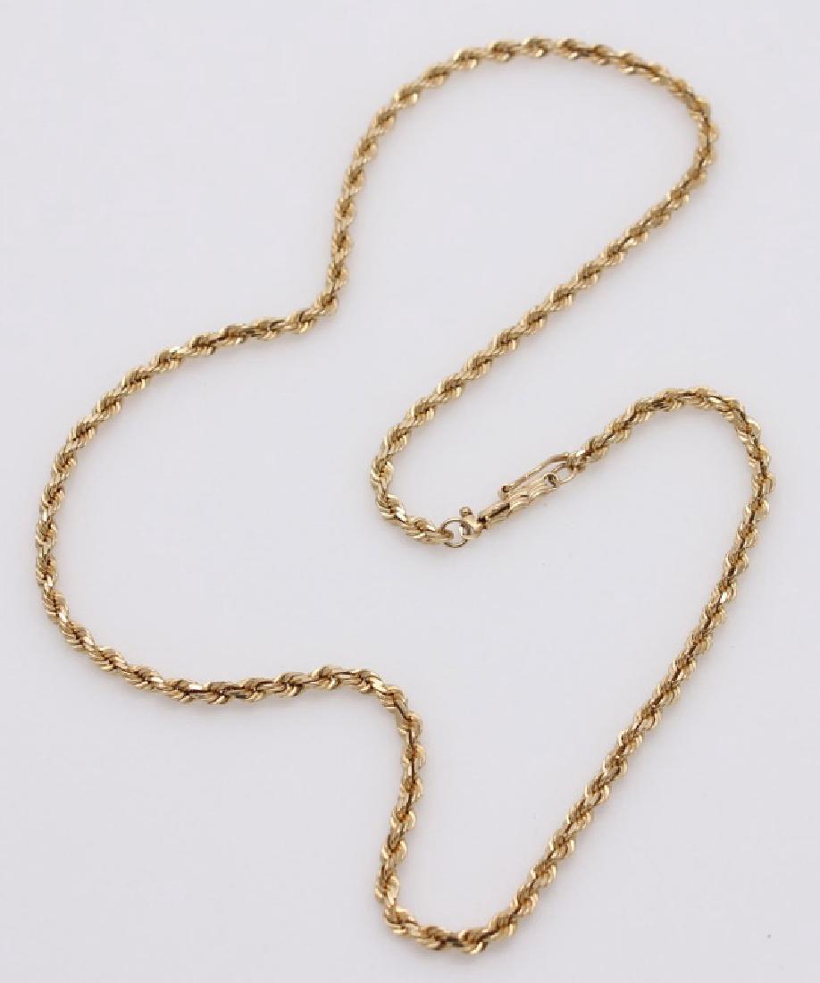 14K YELLOW GOLD TWISTED ROPE CHAIN NECKLACE (1 of 2)