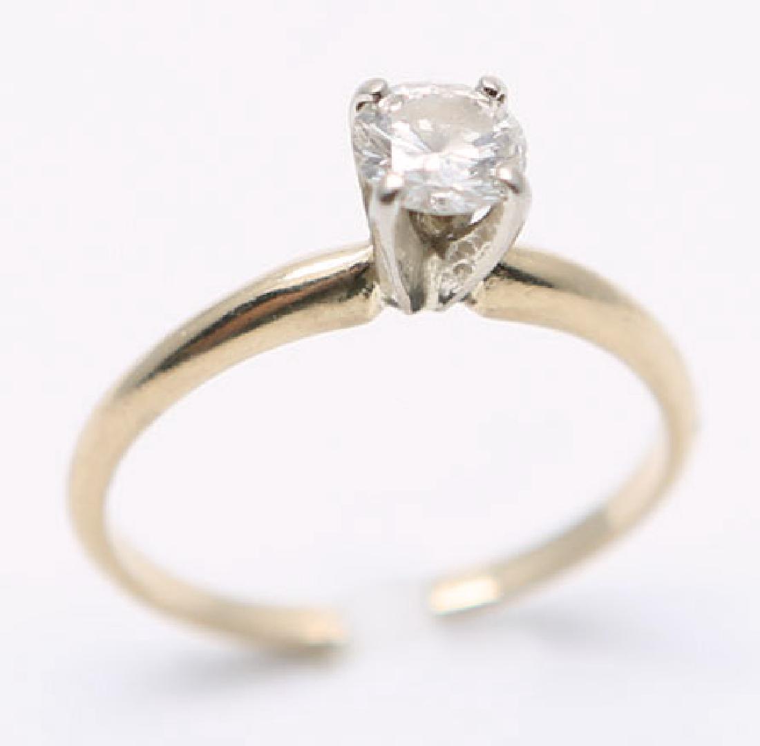 14K YELLOW GOLD .45 CT ROUND DIAMOND SOLITAIRE (1 of 2)