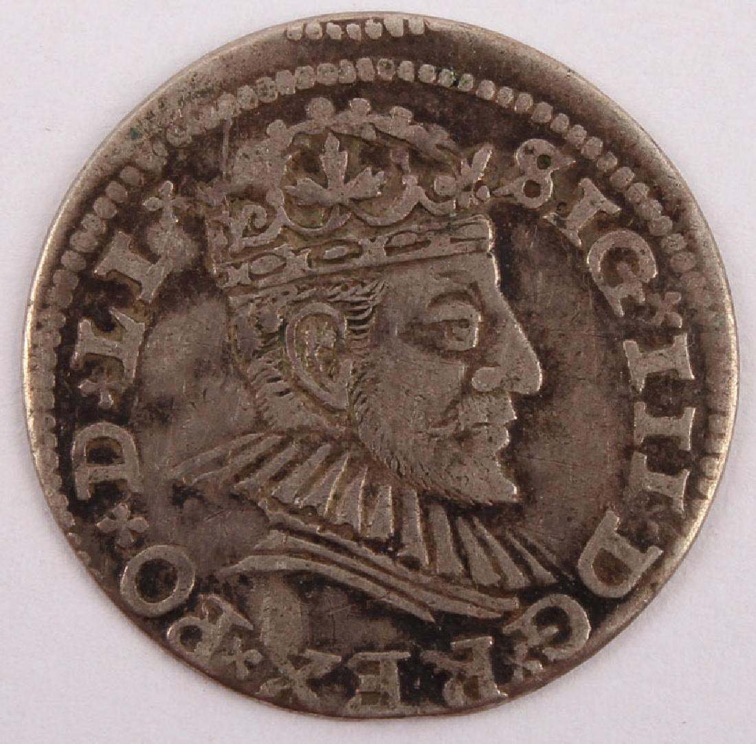 1590 SILVER POLAND SIGISMUND 3 GROSCHEN (1 of 2)