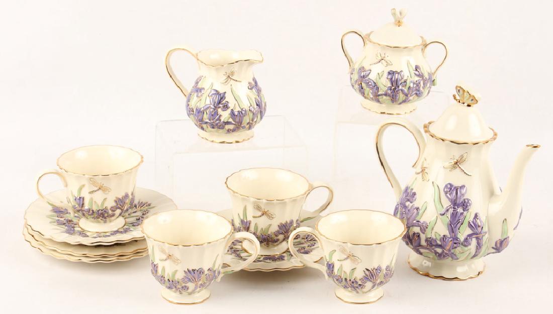 11 PIECE LENOX SPRINGTIME SPLENDOR TEA SET