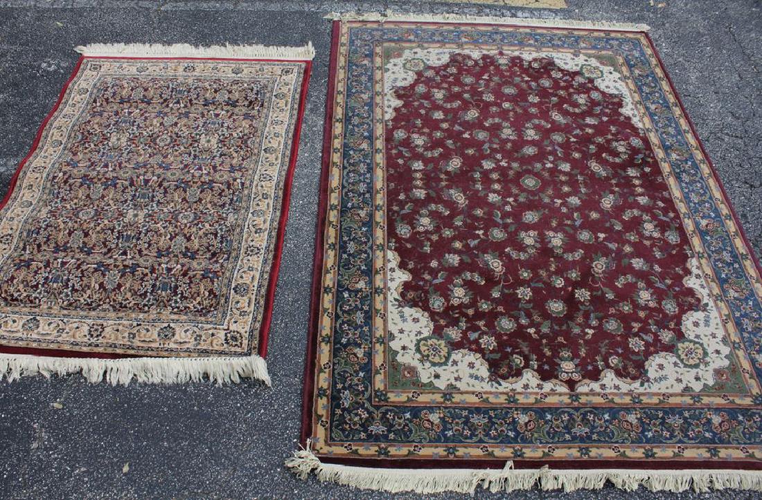 LOT OF 2 MODERN FLORAL AREA RUGS (1 of 5)