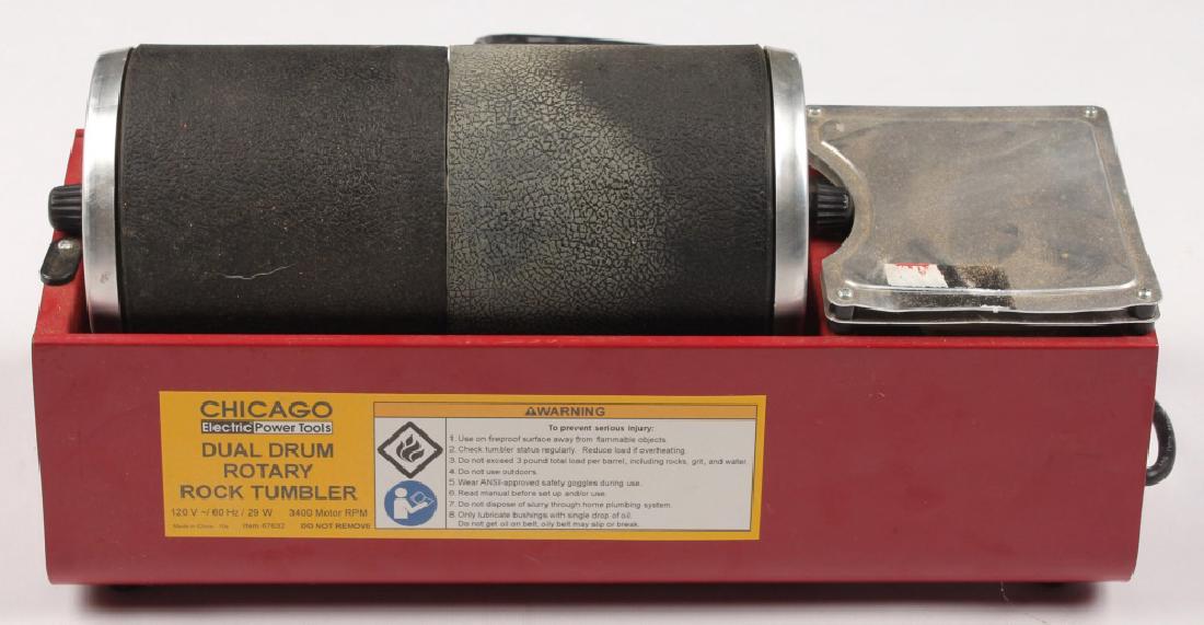 CHICAGO DUAL DRUM ROTARY ROCK TUMBLER