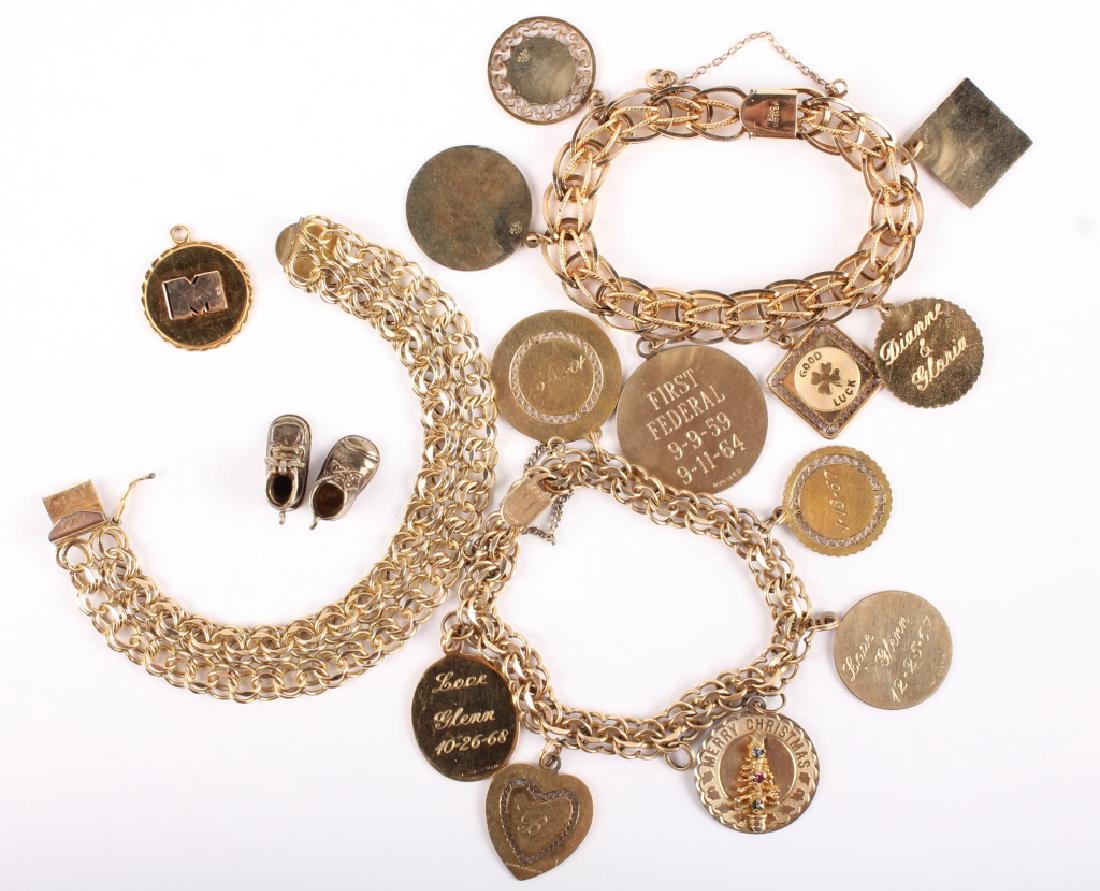 MIXED GOLD FILLED CHARMS AND BRACELET (1 of 7)