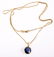 LADIES 14K YELLOW GOLD SAPPHIRE NECKLACE