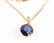 LADIES 14K YELLOW GOLD SAPPHIRE NECKLACE - 2