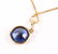 LADIES 14K YELLOW GOLD SAPPHIRE NECKLACE - 4