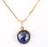 LADIES 14K YELLOW GOLD SAPPHIRE NECKLACE - 5
