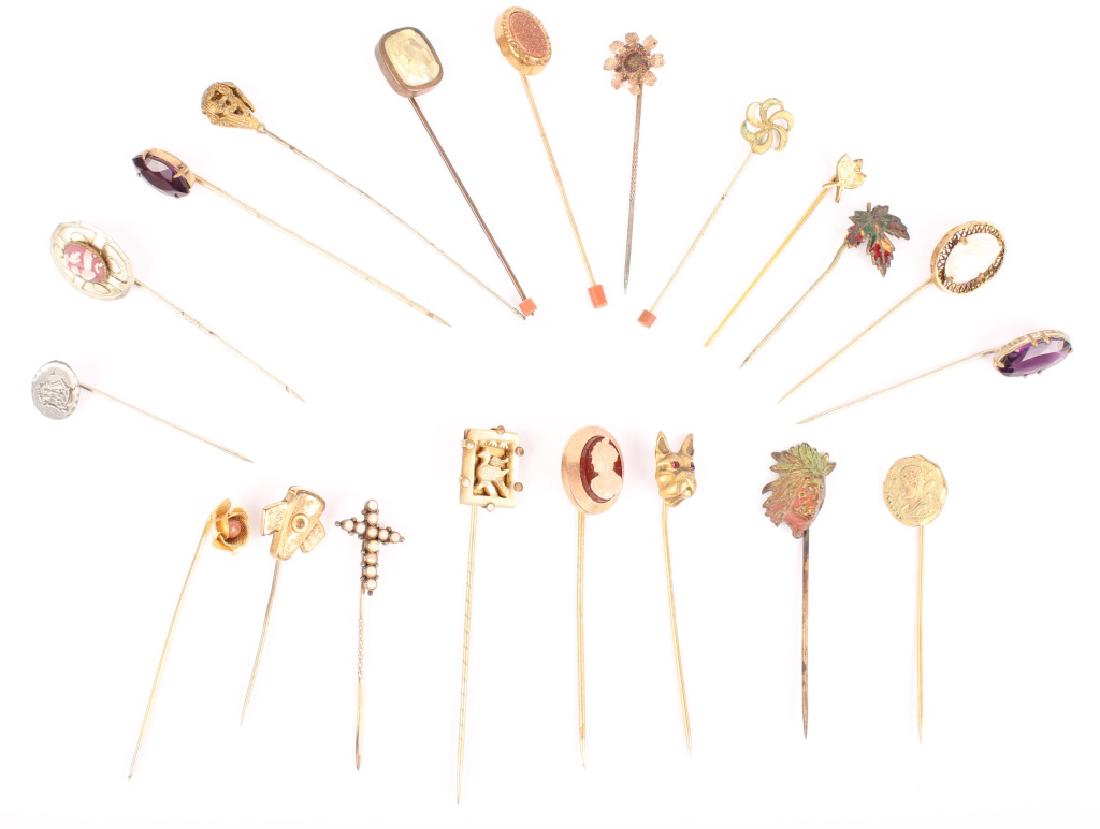 MIXED LOT OF 20TH CENTURY HAT STICK PINS (1 of 6)