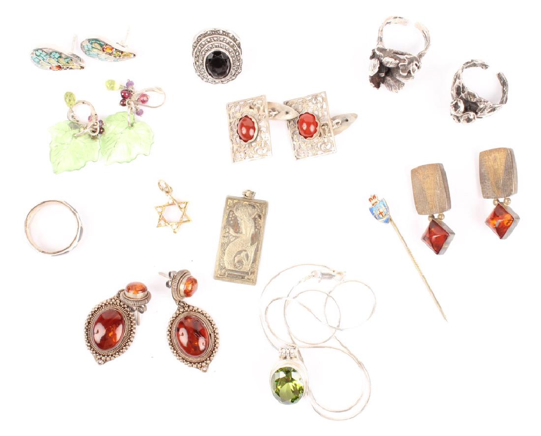 MIXED LOT OF 20TH CENTURY STERLING SILVER JEWELRY (1 of 6)