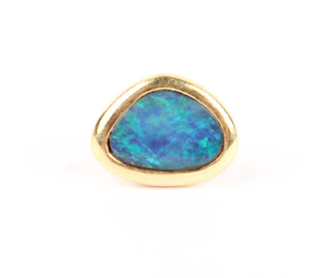 14K YELLOW GOLD AUSTRALIAN OPAL TIE TACK (1 of 3)