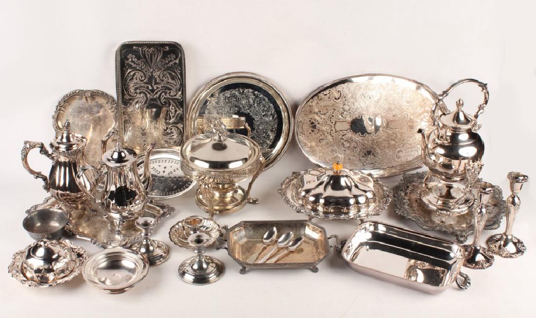 LARGE LOT OF SILVER PLATED ITEMS (1 of 7)
