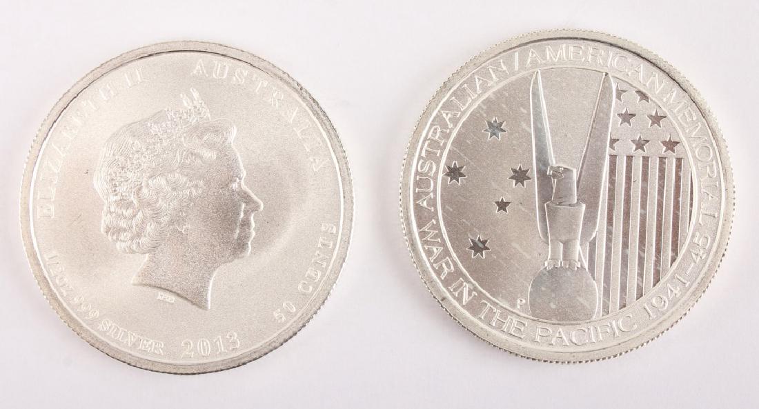 2 AUSTRALIAN 2013 HALF OUNCE SILVER 50 CENT COINS (1 of 2)