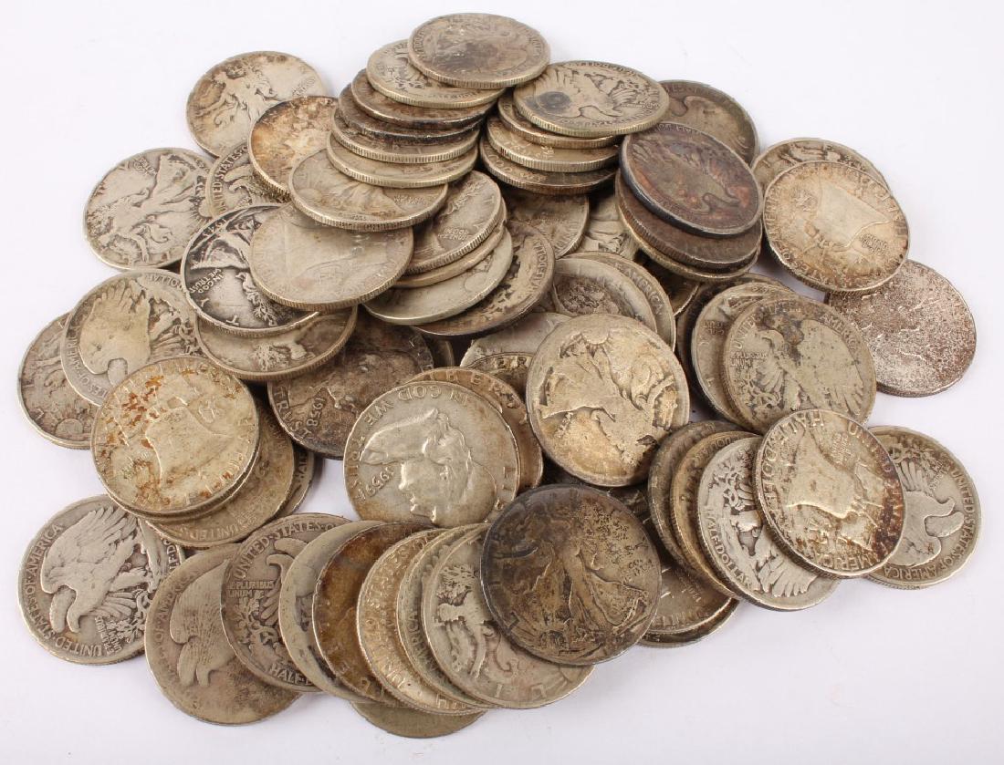 $37.50 FACE VALUE U.S. 90% SILVER HALF DOLLARS (1 of 5)