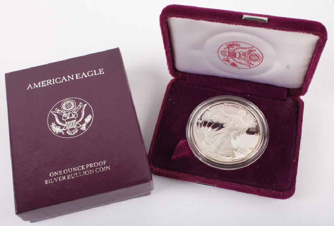 1990 S AMERICAN EAGLE SILVER ONE OUNCE PROOF COIN (1 of 2)