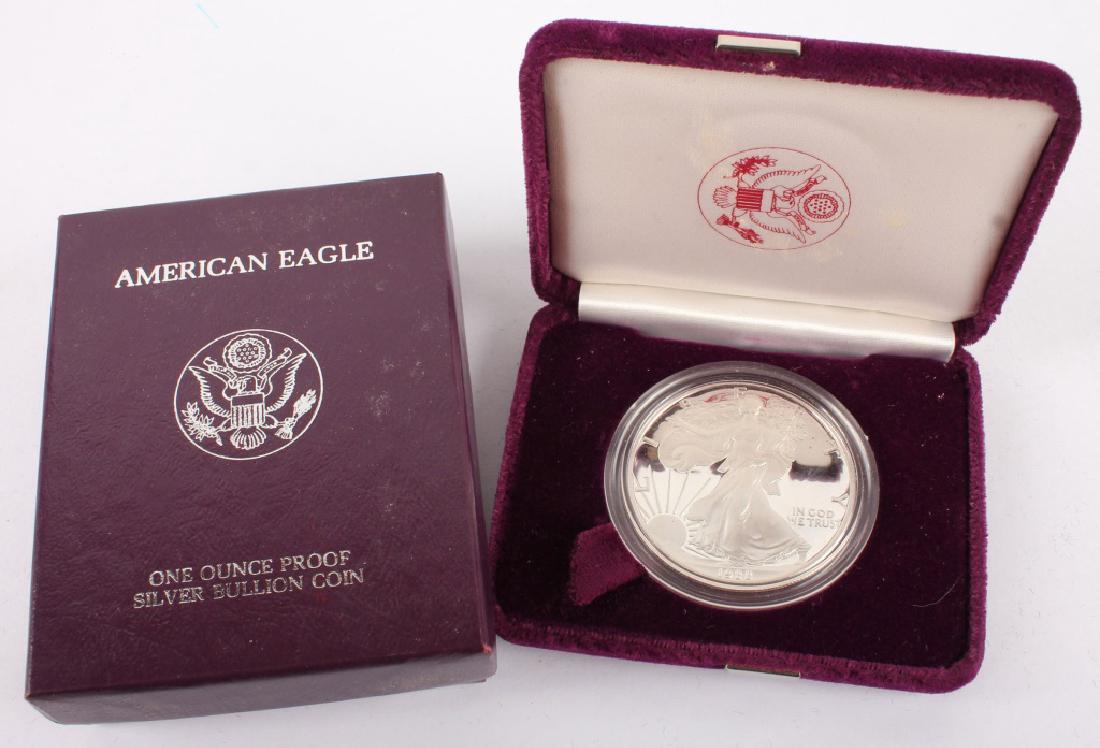 1988 S AMERICAN EAGLE SILVER ONE OUNCE PROOF COIN (1 of 2)