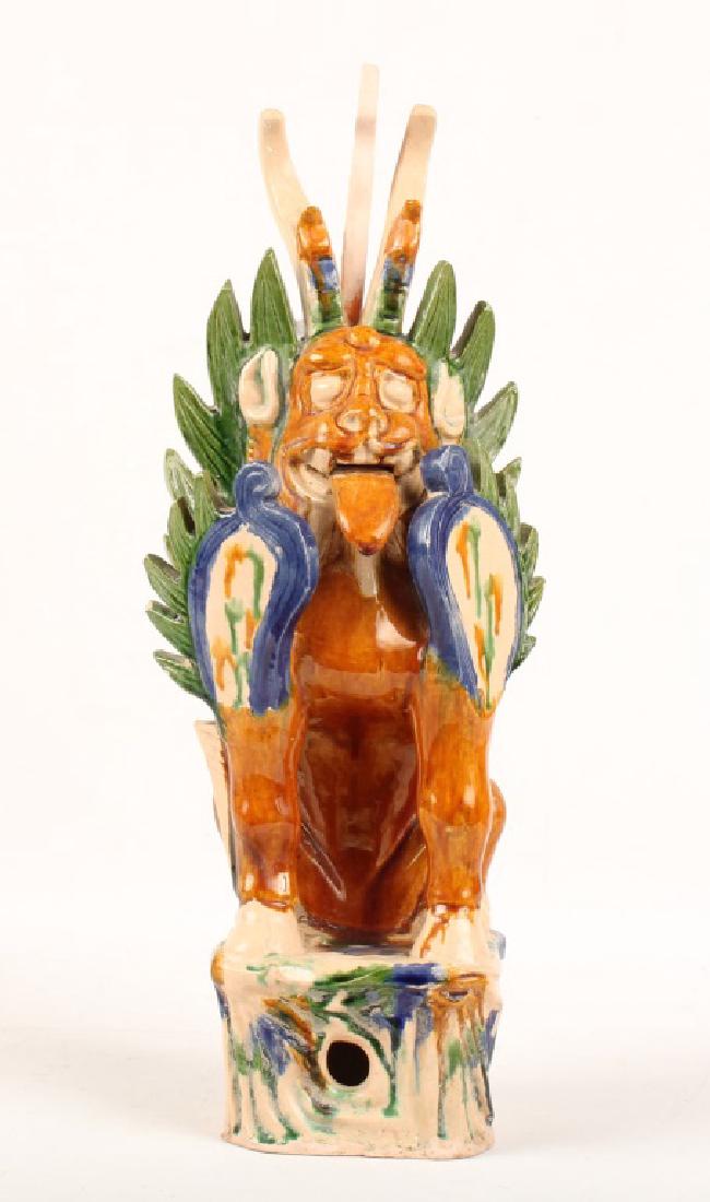 CHINESE QILIN DRAGON CERAMIC ROOF TILE (1 of 7)