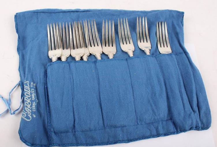 9 Towle Legato Sterling Silver Dinner Forks