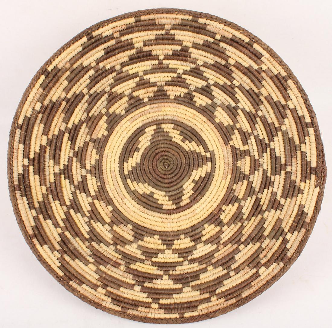 BROWN AND BEIGE GEOMETRIC MOTIF COIL BASKET (1 of 6)