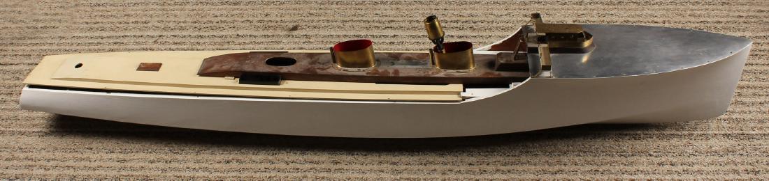 LARGE WOODEN MODEL SHIP WITH ENGINE (1 of 9)
