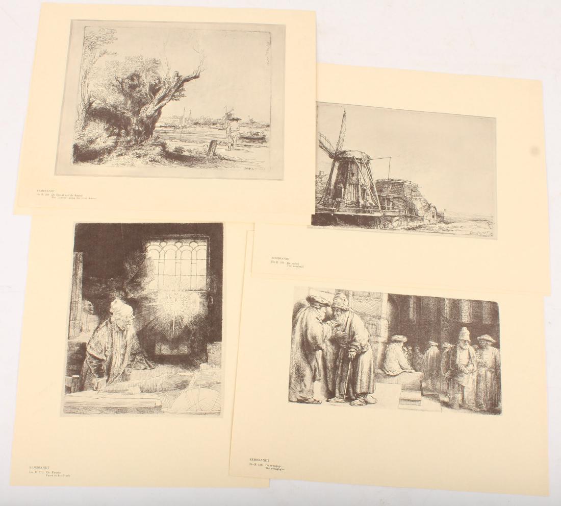 SIX PRINTS OF REMBRANDT ETCHINGS (1 of 7)