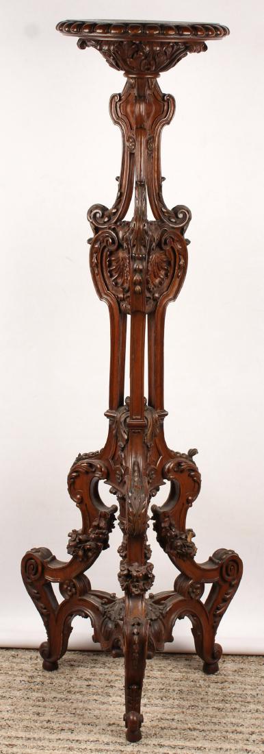 CARVED WOODEN ITALIAN RENAISSANCE REVIVAL PEDESTAL (1 of 7)