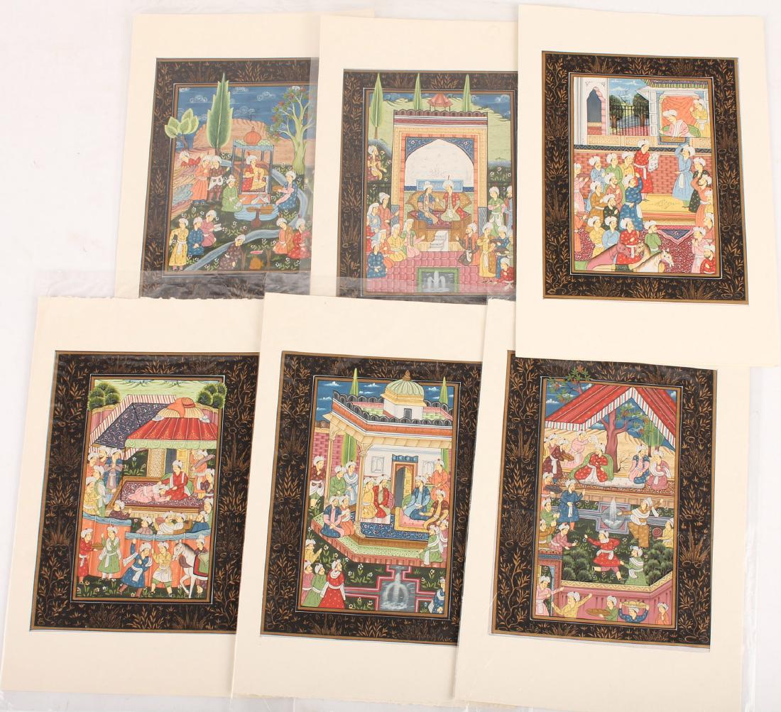 SIX INDO-PERSIAN HAND PAINTED MANUSCRIPTS (1 of 5)