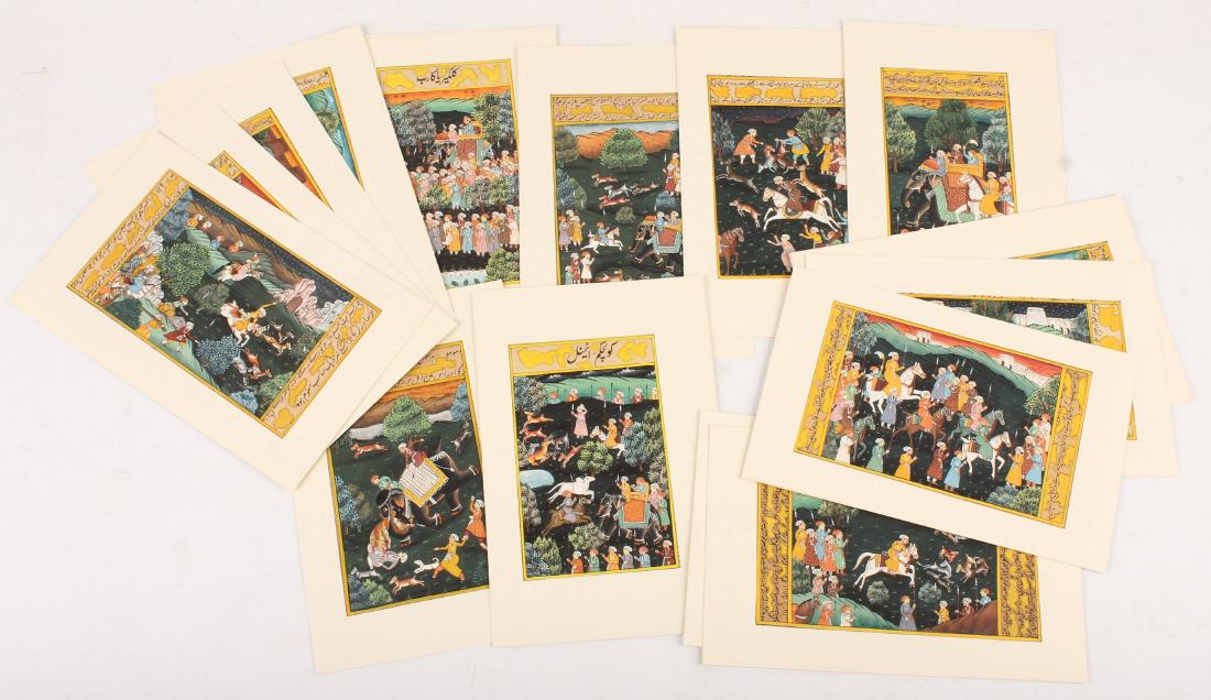 SEVENTEEN INDO-PERSIAN HAND PAINTED MANUSCRIPTS (1 of 6)