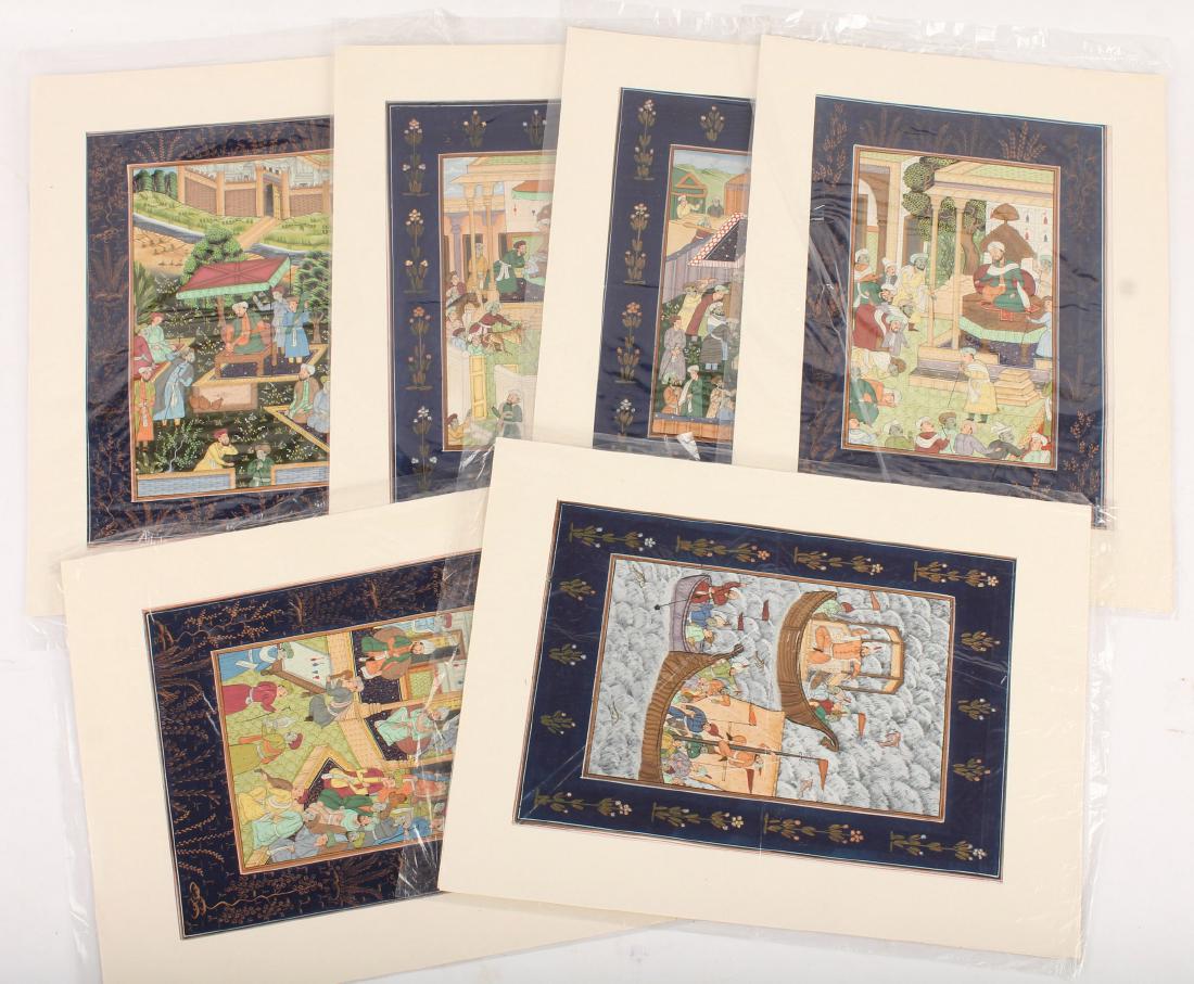 SIX INDO-PERSIAN HAND PAINTED MANUSCRIPTS (1 of 7)