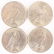 (4) 1922 P SILVER PEACE DOLLARS - 2
