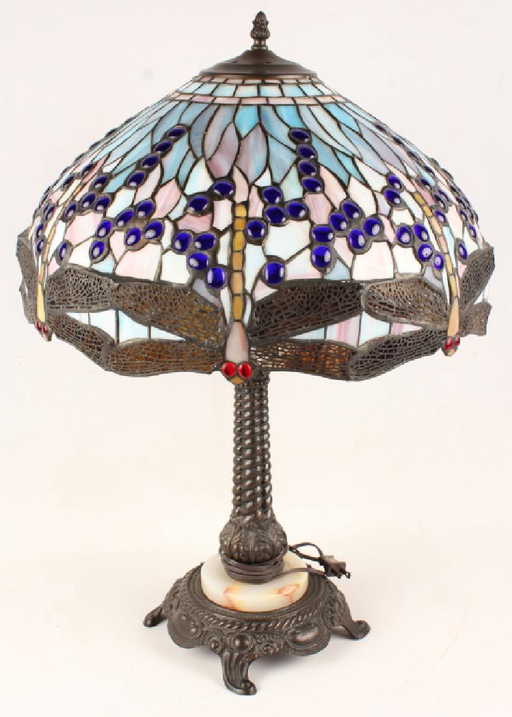Style Dragonfly Stained Glass Lamp