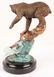 LEGENDS GENESIS BEAR FISHING SALMON METAL STATUE - 5