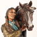 LEGENDS NATIVE AMERICAN WITH HORSE METAL STATUE - 2