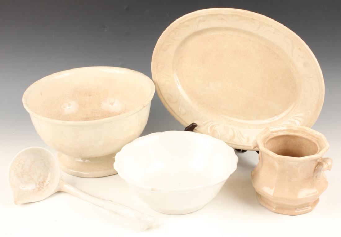 IRONSTONE SERVING BOWLS PLATTER & SUGAR BOWL (1 of 7)