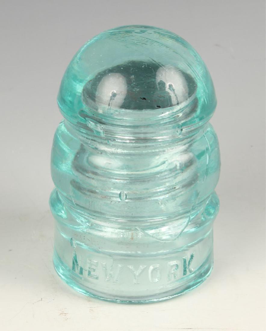 BROOKFIELD GLASS ELECTRIC INSULATOR AQUA #4 (1 of 1)