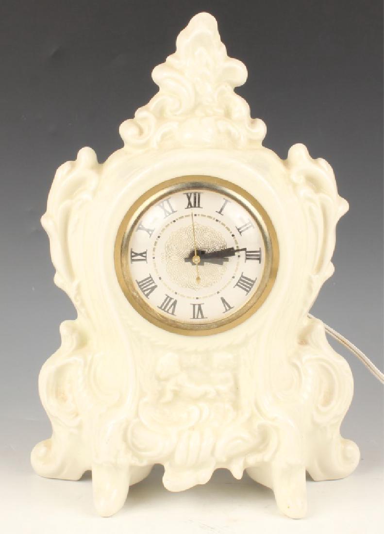 LANSHIRE PORCELAIN MANTLE CLOCK (1 of 6)