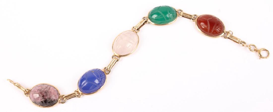 14K GOLD BRACELET WITH GEMSTONES (1 of 4)