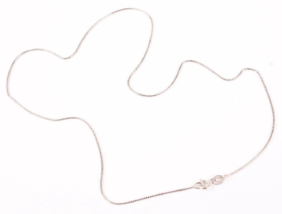 18K WHITE GOLD BOX LINK CHAIN NECKLACE (1 of 2)