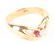 14K YELLOW GOLD DIAMOND RUBY FASHION RING